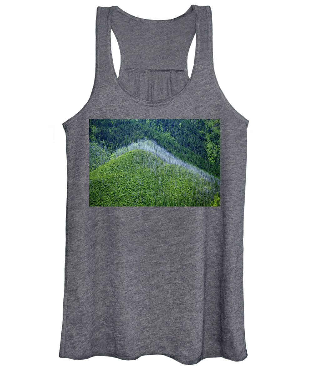 Green Hills Women's Tank Top featuring the photograph Montana Mountain Vista #4 by David Chasey