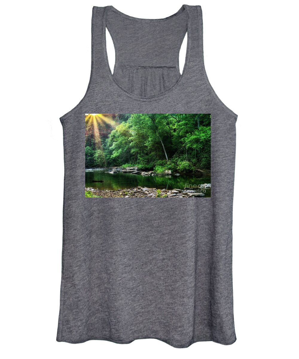 Williams River Women's Tank Top featuring the photograph Morning Light on Williams River by Thomas R Fletcher