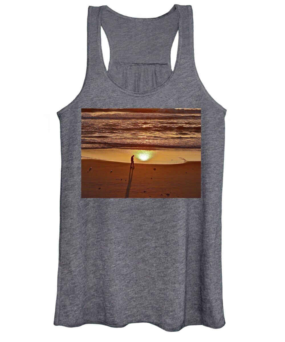 Beach Women's Tank Top featuring the photograph Morning Meditation by Diana Hatcher