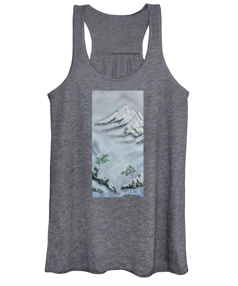 Morning Mist Women's Tank Top featuring the painting Morning Mist 2 by Amelie Simmons