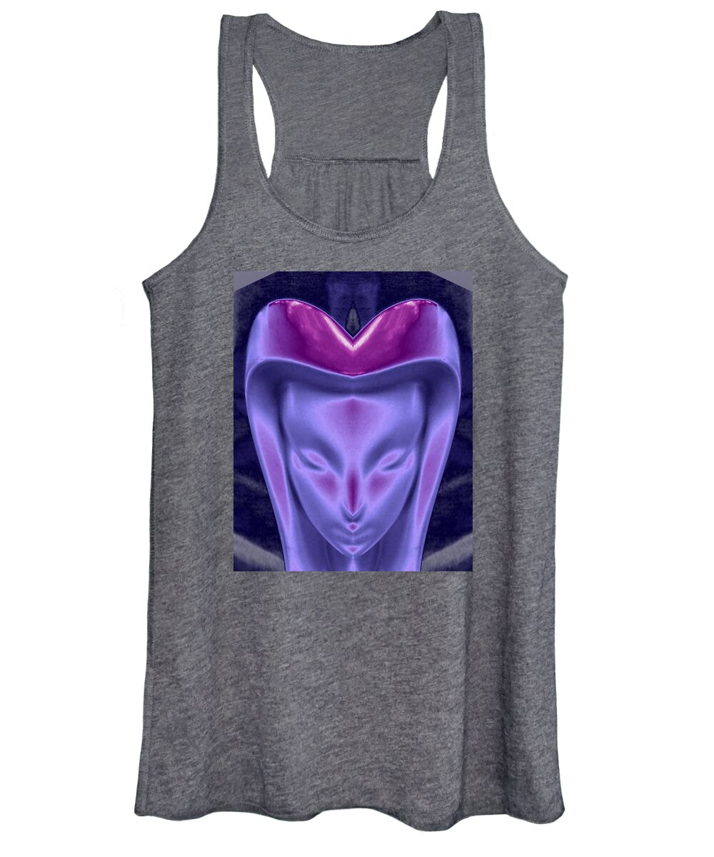 Face Women's Tank Top featuring the digital art Mother Of by Mary Russell
