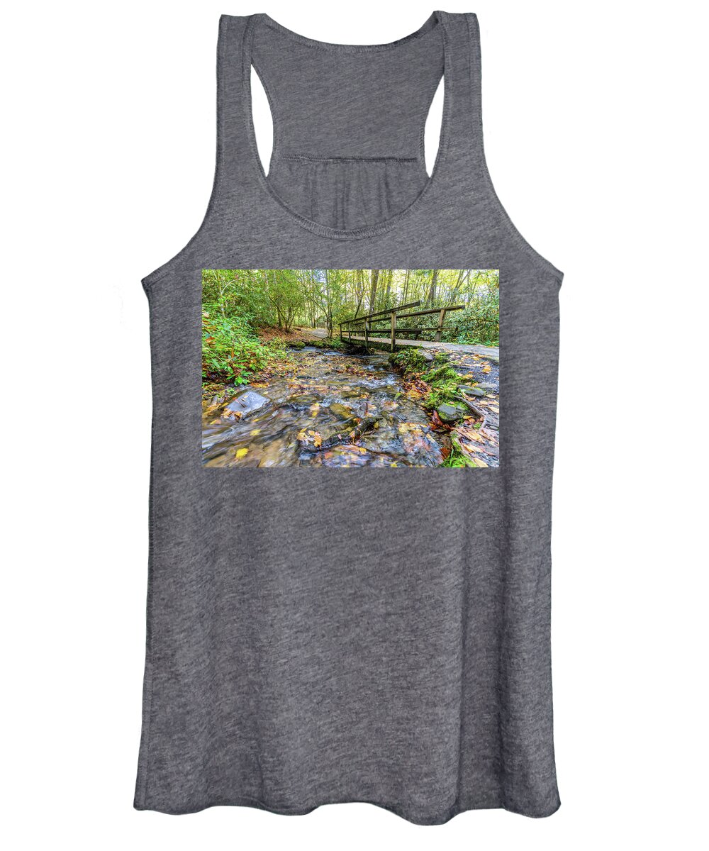 North Carolina Women's Tank Top featuring the photograph Mountain Stream #2 by Tim Stanley