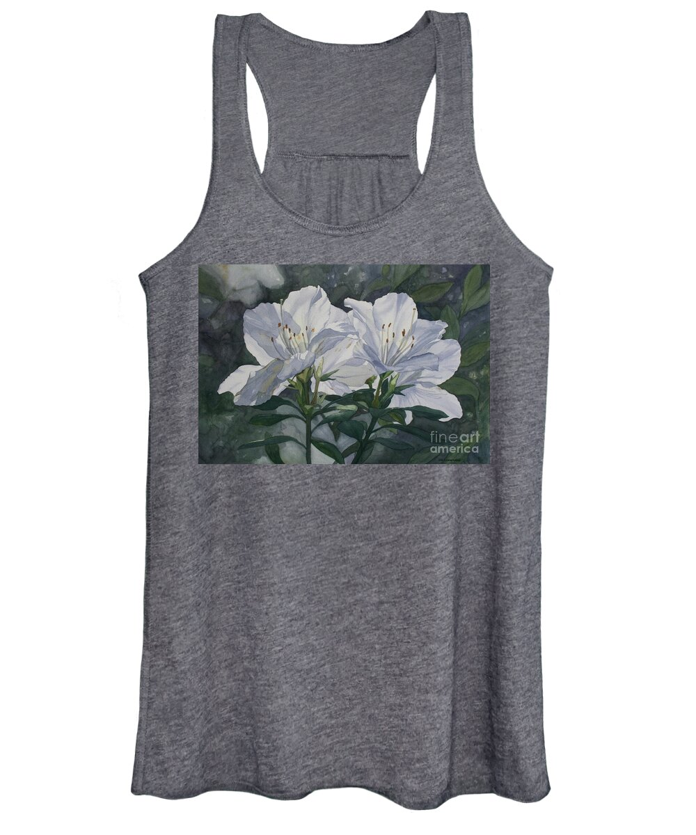 Flowers Women's Tank Top featuring the painting Mt Cootha Afternoon by Jan Lawnikanis