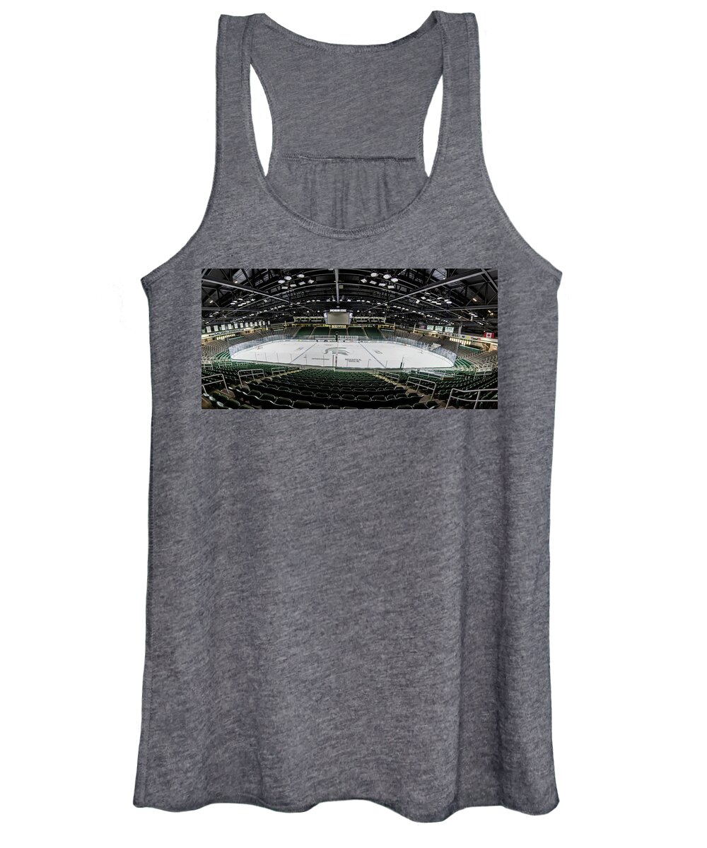 Michigan State Women's Tank Top featuring the photograph Munn Ice Arena by John McGraw