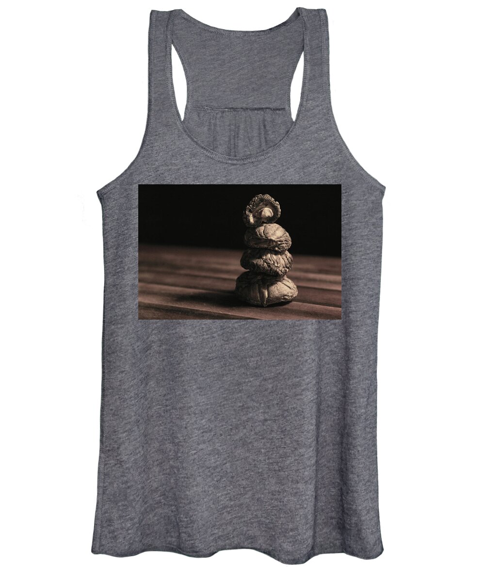 Mushrooms Women's Tank Top featuring the photograph Mushroom Cairn by Holly Ross