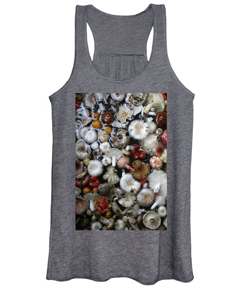Art Women's Tank Top featuring the painting Mushrooms in Thailand by Jeremy Holton