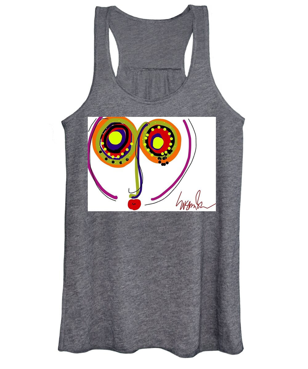 Abstract Women's Tank Top featuring the digital art My Funny Valentine by Susan Fielder