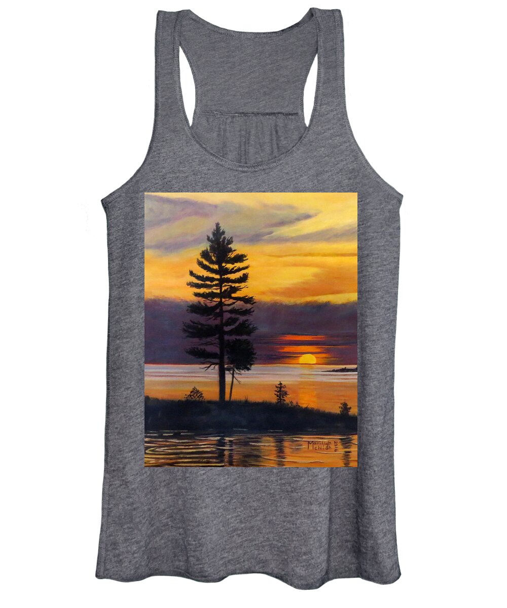 White Pine Women's Tank Top featuring the painting My Place by Marilyn McNish