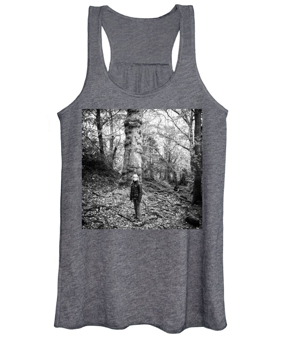 Castlewellan Women's Tank Top featuring the photograph Mya On A Hike In Northern Ireland by Aleck Cartwright