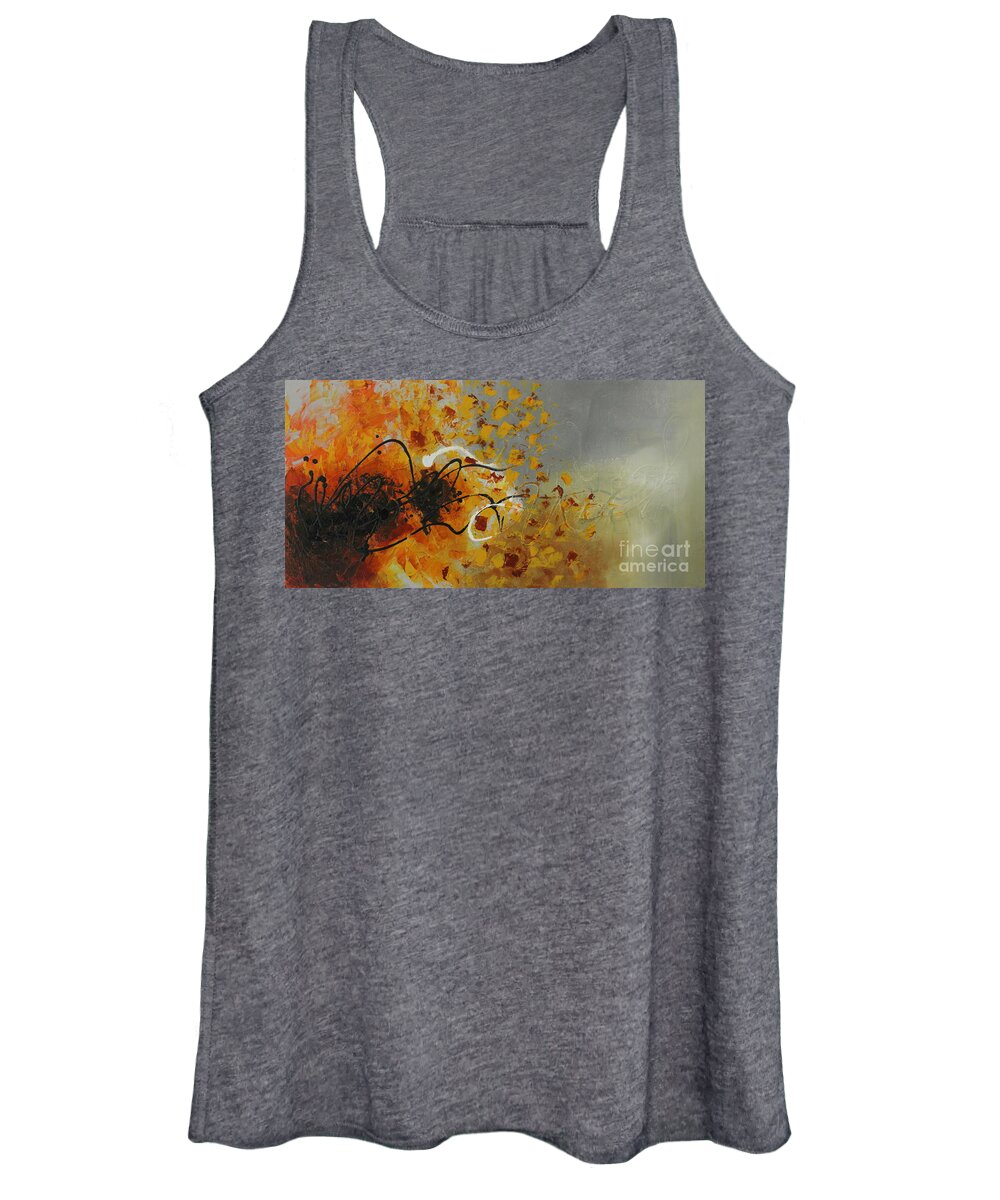Abstract Women's Tank Top featuring the painting Mystery by Preethi Mathialagan