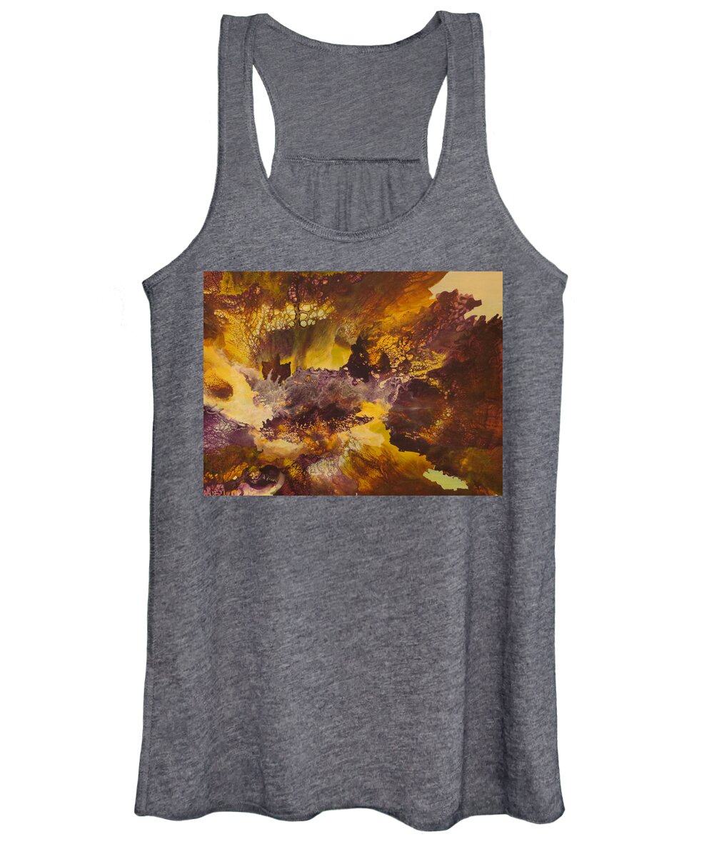 Abstract Women's Tank Top featuring the painting Mystical by Soraya Silvestri