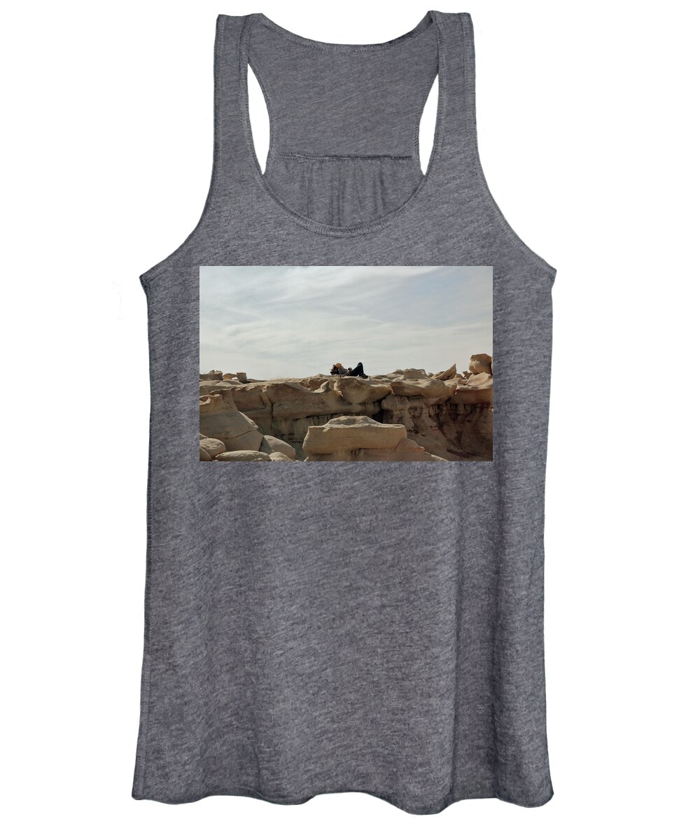 Badlands Women's Tank Top featuring the photograph Naptime in the Badlands by David Diaz