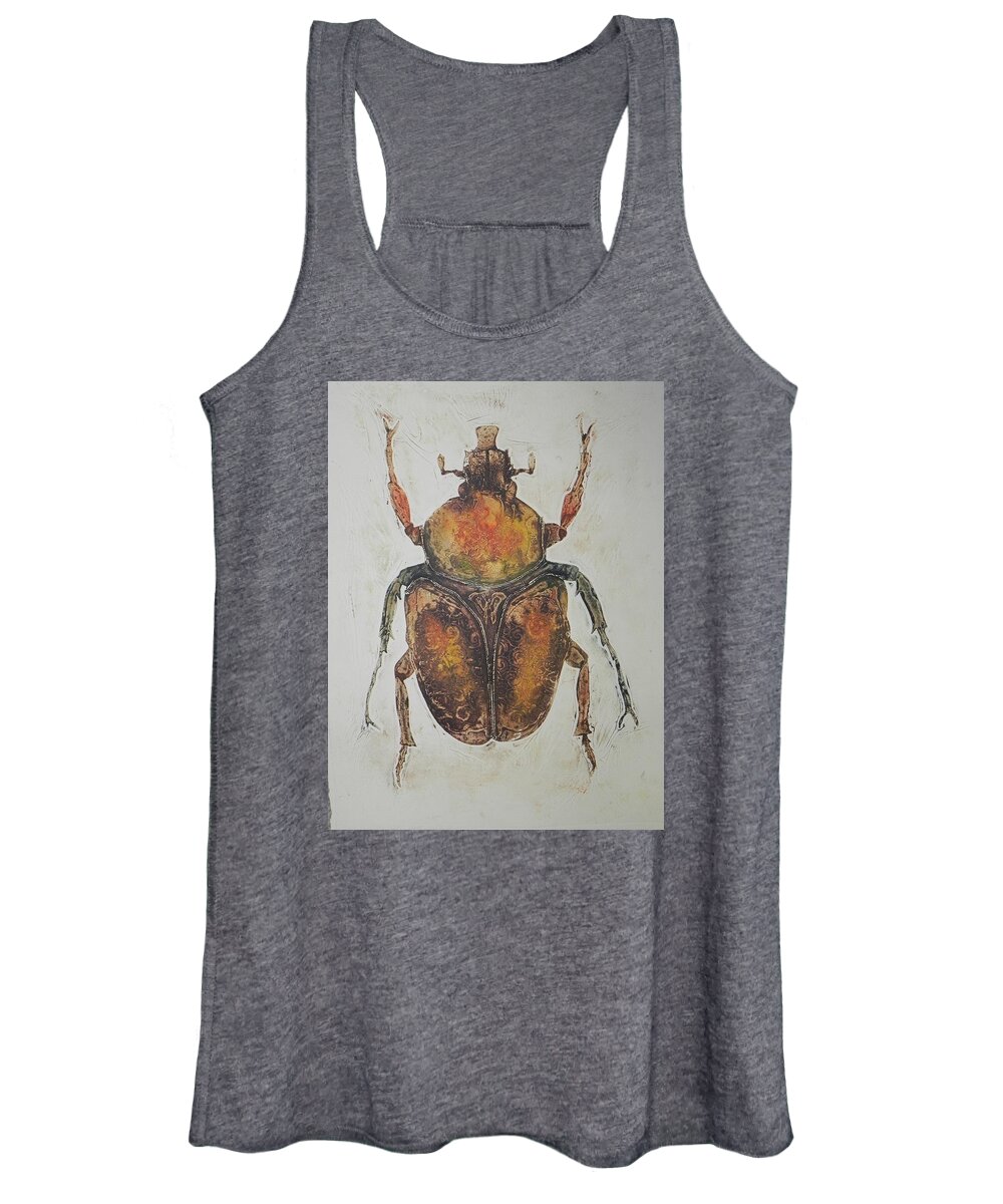 Insect Women's Tank Top featuring the painting Nature's jewel ll by Ilona Petzer