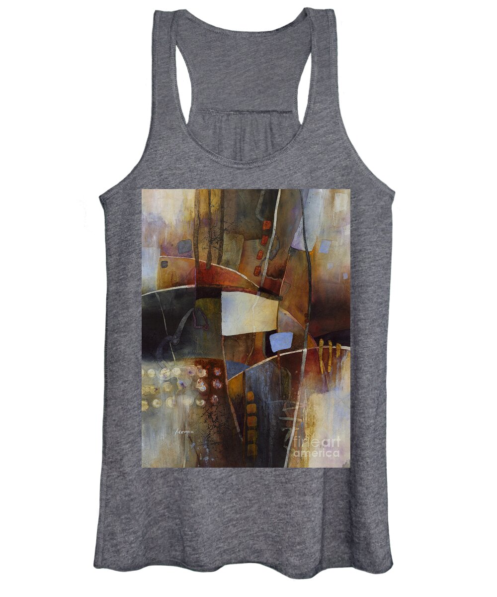 Abstract Women's Tank Top featuring the painting Neutral Elements 2 by Hailey E Herrera