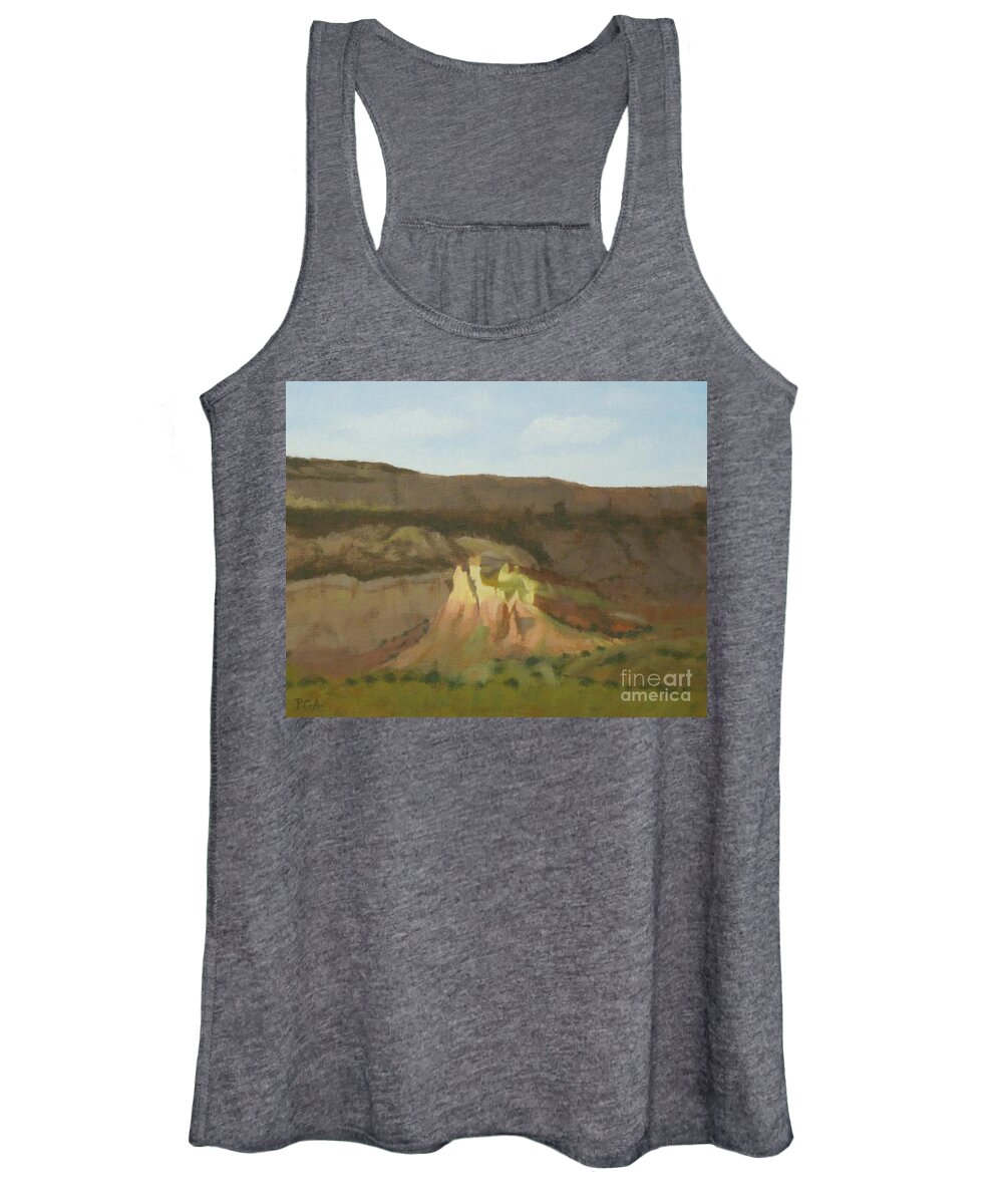 Northern New Mexico Women's Tank Top featuring the painting New Mexican Statues by Phyllis Andrews