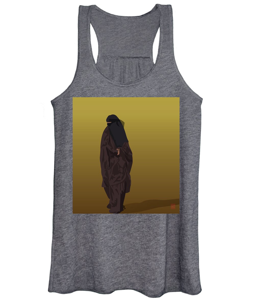 Islam Women's Tank Top featuring the digital art Niqabi in Autumn by Scheme Of Things Graphics