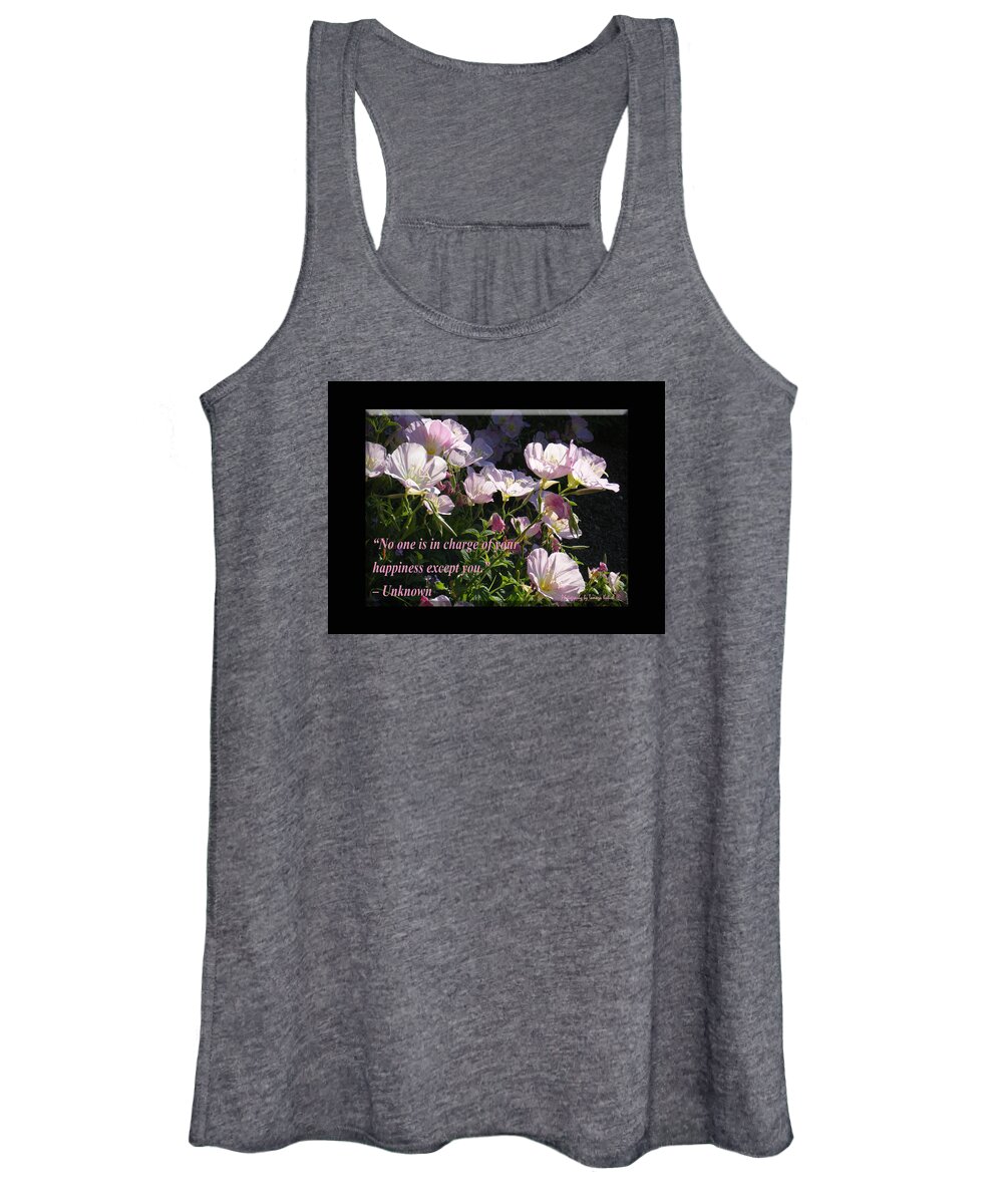 Arizona Women's Tank Top featuring the photograph No one is in charge of your happiness except you by Tamara Kulish