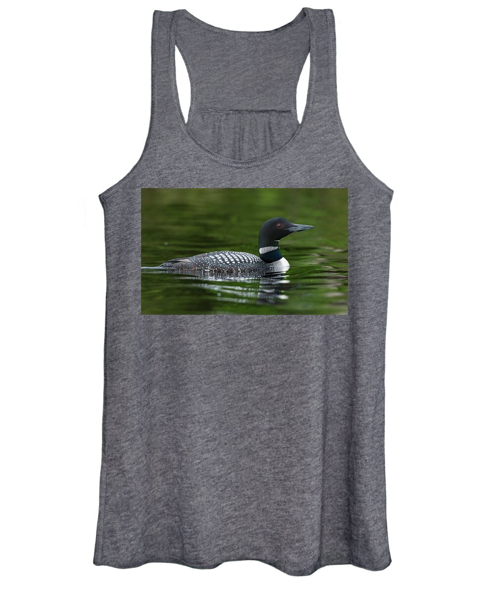 Bird Women's Tank Top featuring the photograph Northwoods Loon by Jody Partin