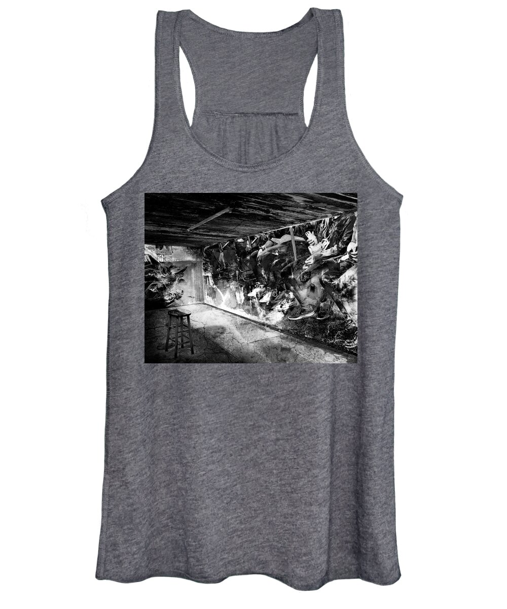 New York Women's Tank Top featuring the digital art NY Subway by Ken Taylor