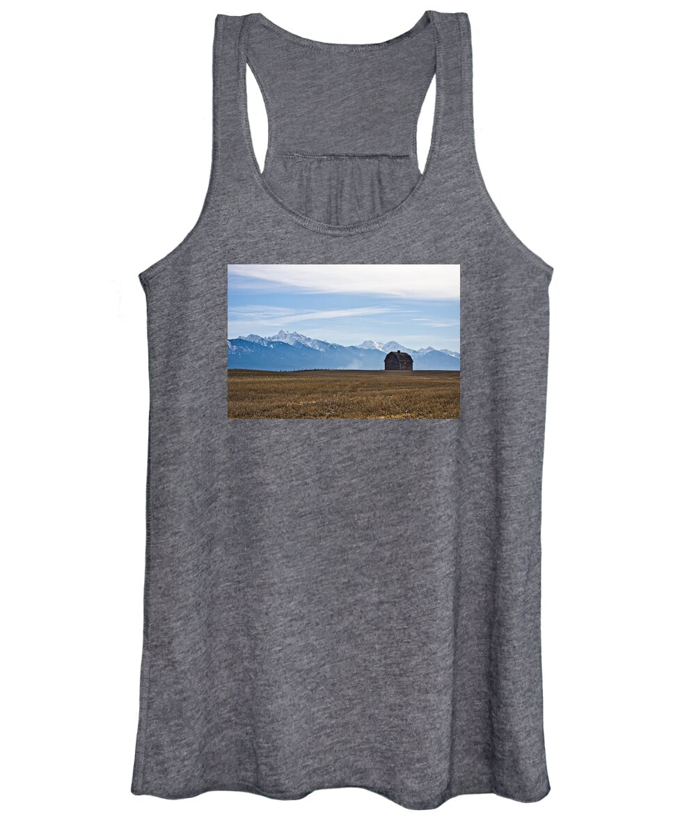Montana Women's Tank Top featuring the photograph Old Barn, Mission Mountains by Jedediah Hohf
