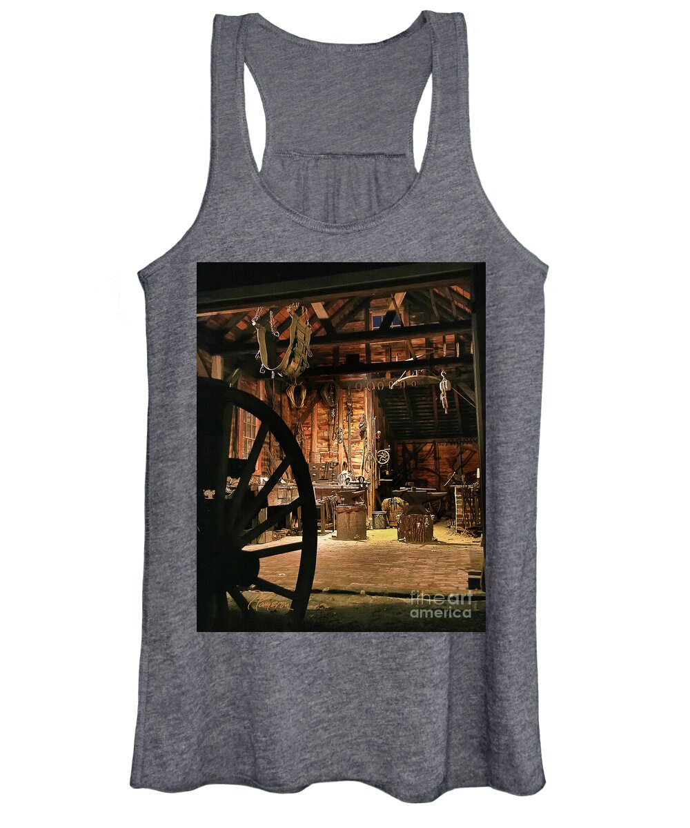 Forge Women's Tank Top featuring the photograph Old Forge by Tom Cameron