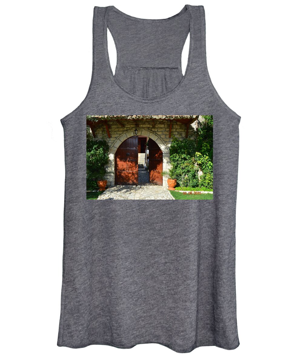  Women's Tank Top featuring the photograph Old House Door by Nuri Osmani