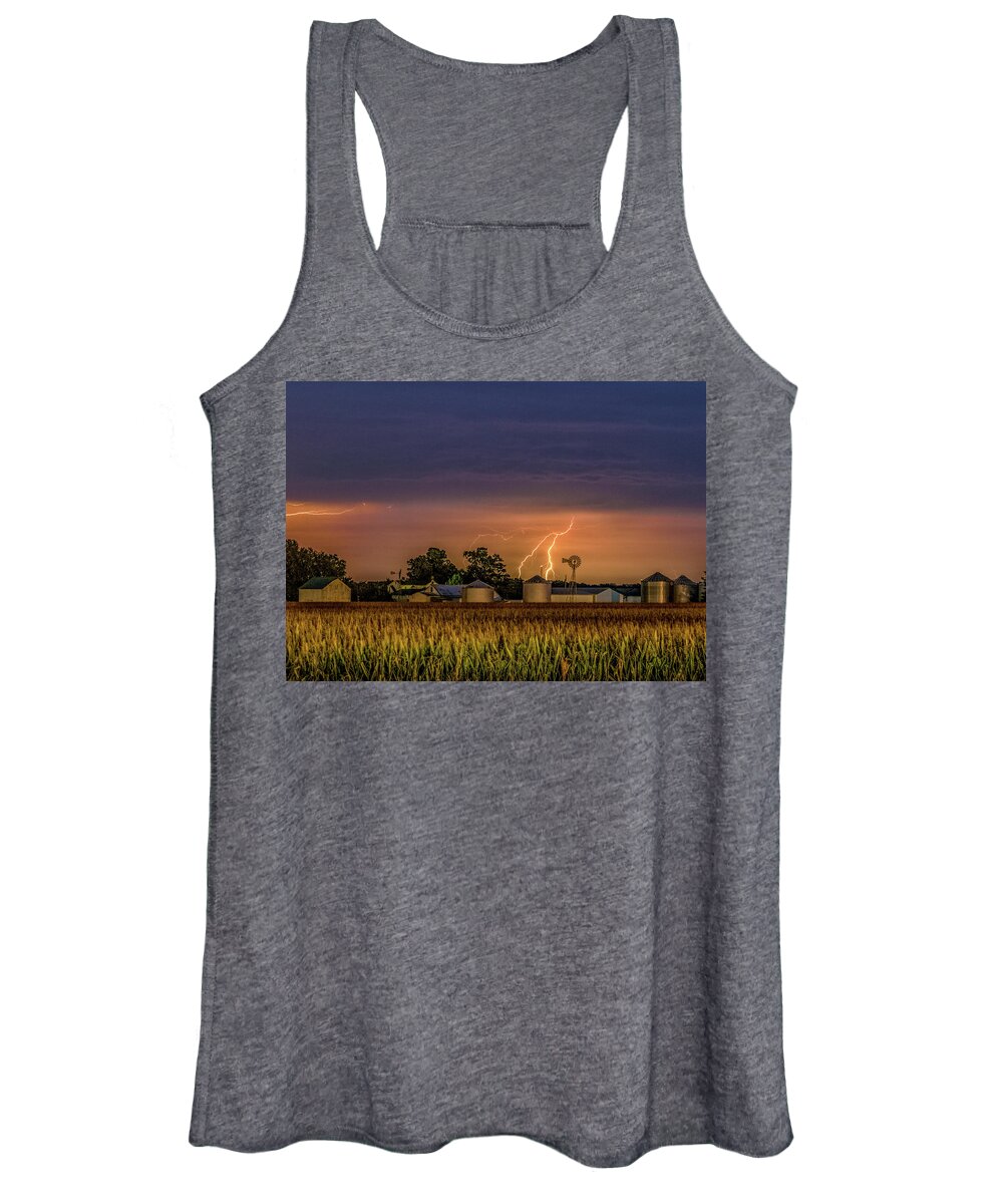 Old Route 66 Women's Tank Top featuring the photograph Old Rte 66 Lightning 8 48 16 P by Joe Kopp