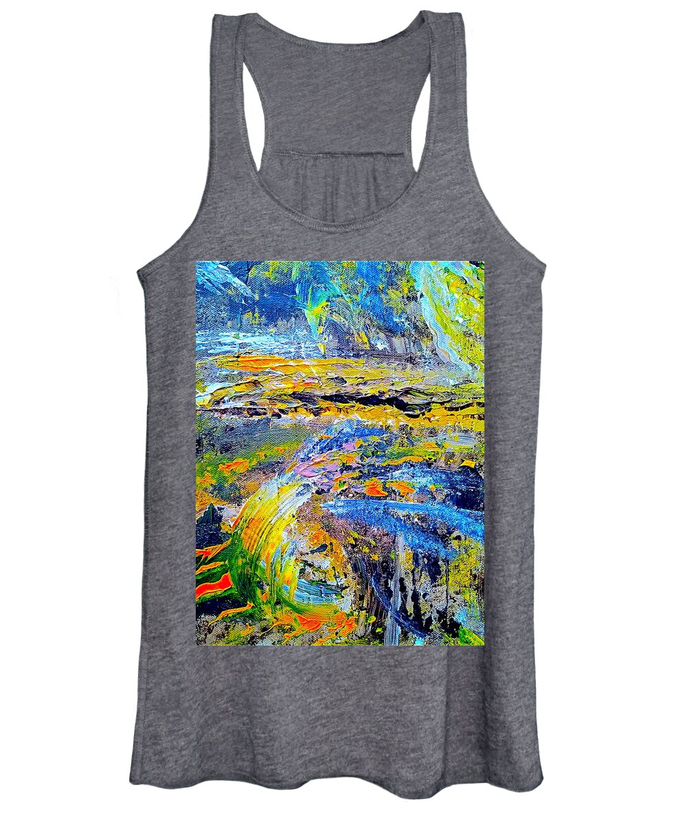 Abstract Art Print Women's Tank Top featuring the painting OLD TOWN OF NICE 1 of 3 by Monique Wegmueller