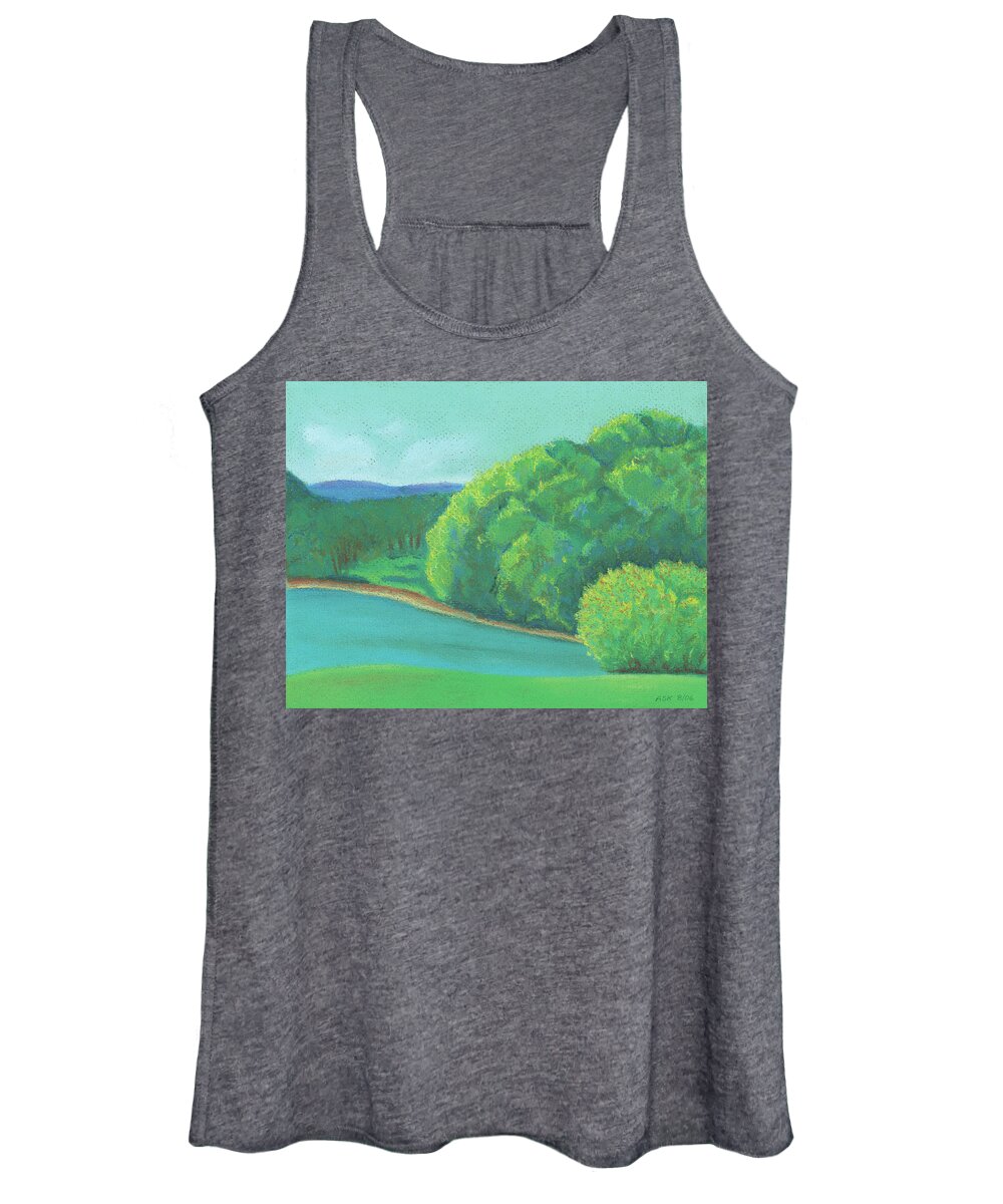 Art Women's Tank Top featuring the pastel Omega Morning by Anne Katzeff