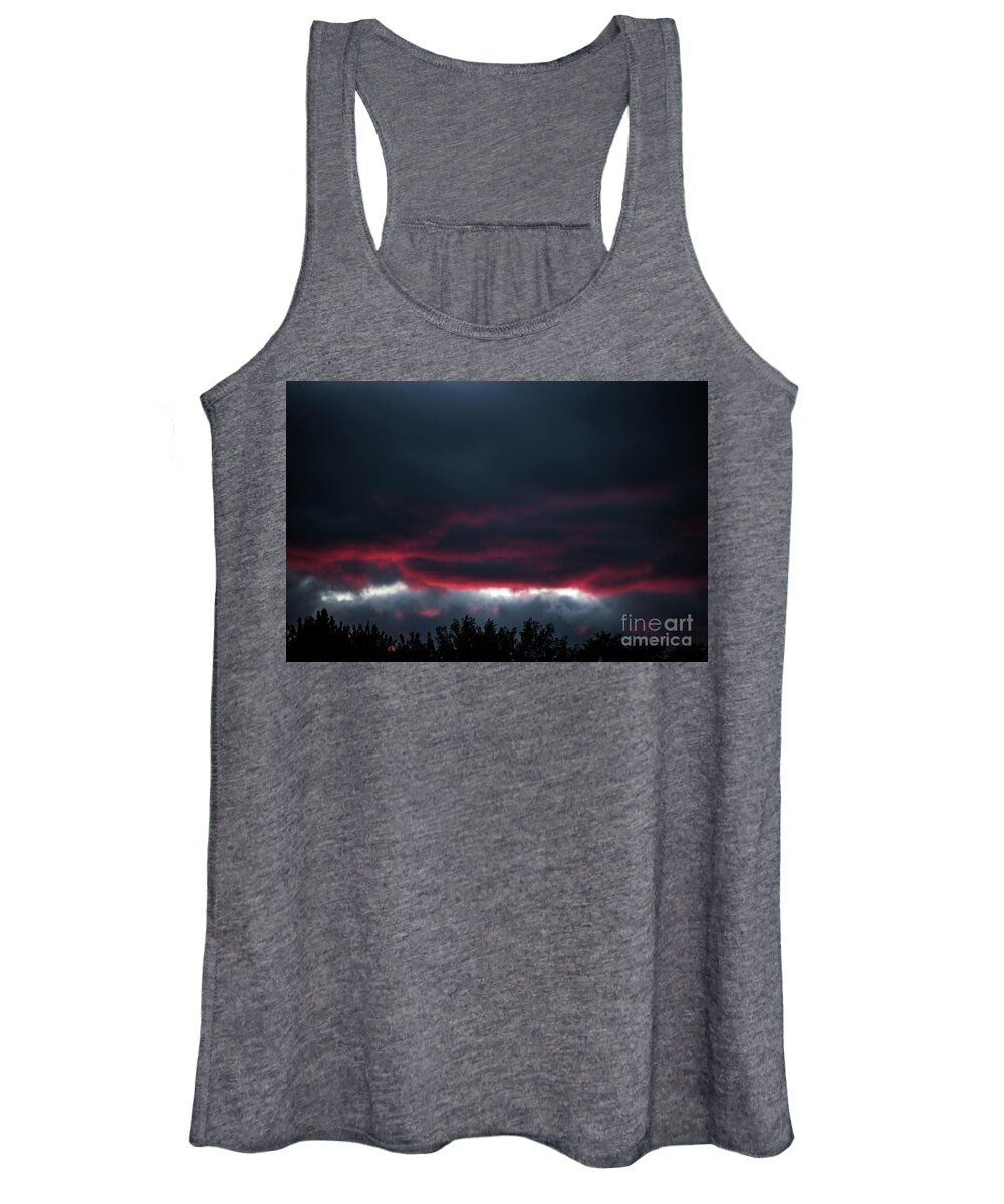 Sky Women's Tank Top featuring the photograph Ominous Autumn Sky by Steve Somerville
