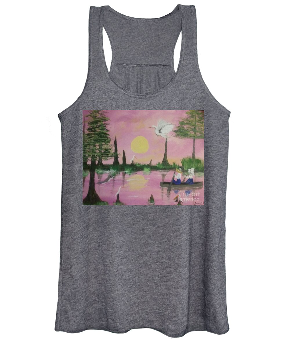 On The Bayou Women's Tank Top featuring the painting On The Bayou by Seaux-N-Seau Soileau