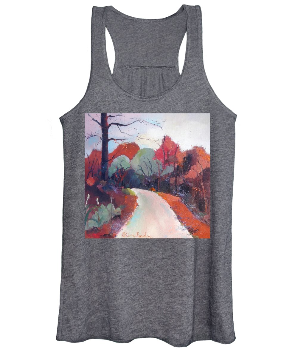 Road Women's Tank Top featuring the painting On the Fenioux ' Trek by Kim PARDON