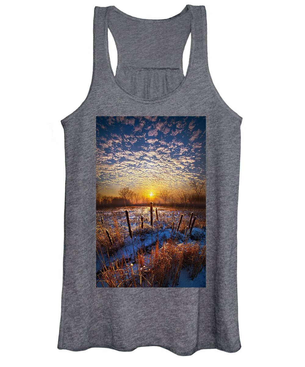 Cattails Women's Tank Top featuring the photograph One Day At A Time by Phil Koch