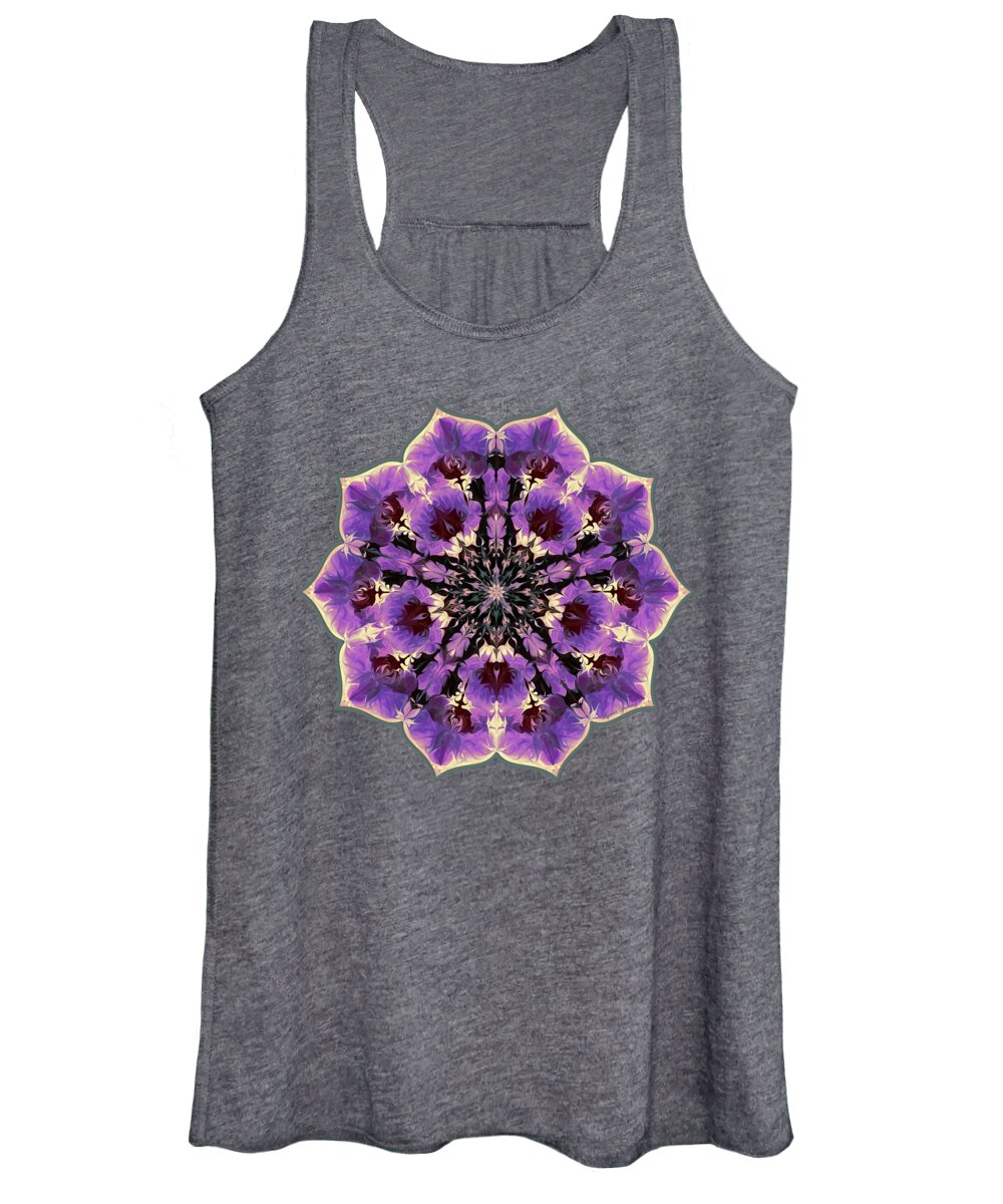 Mandala Women's Tank Top featuring the digital art Orchid Lotus by Lynde Young