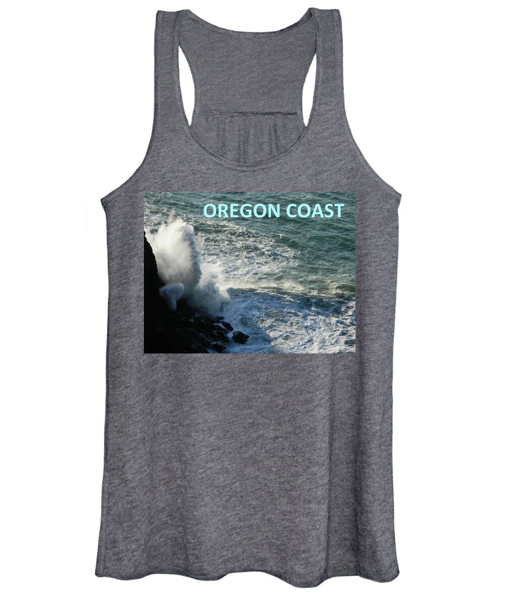 Oregon Women's Tank Top featuring the photograph Oregon Coast Splash by Gallery Of Hope 