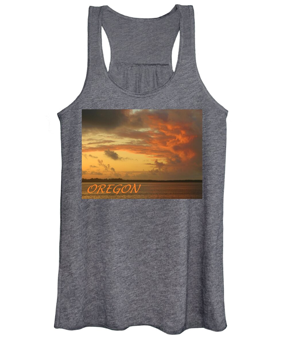 Landscape Women's Tank Top featuring the photograph Oregon Funnel Cloud Sunset by Gallery Of Hope 