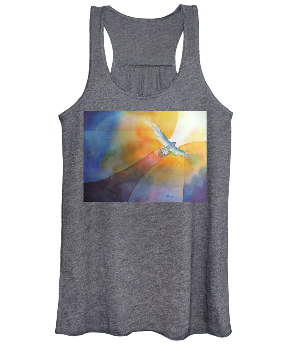 Eagle Women's Tank Top featuring the painting Out by Debbie Lewis