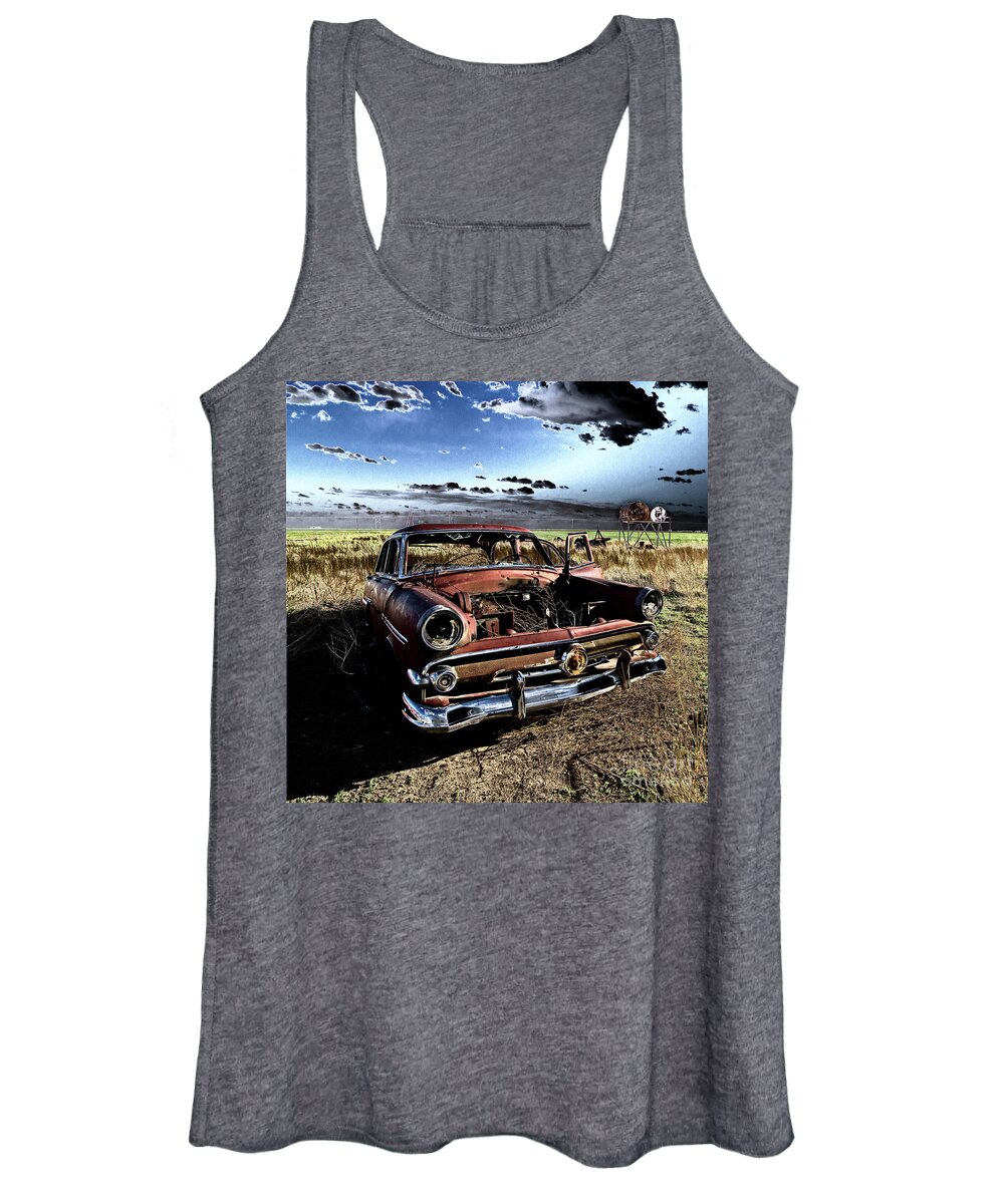 Decay Women's Tank Top featuring the photograph Out to Pasture by Tiffany Whisler