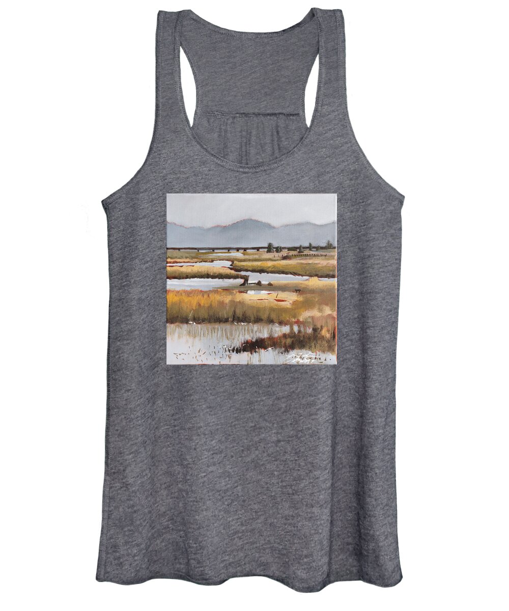 Pack Women's Tank Top featuring the painting Pack River by Robert Bissett