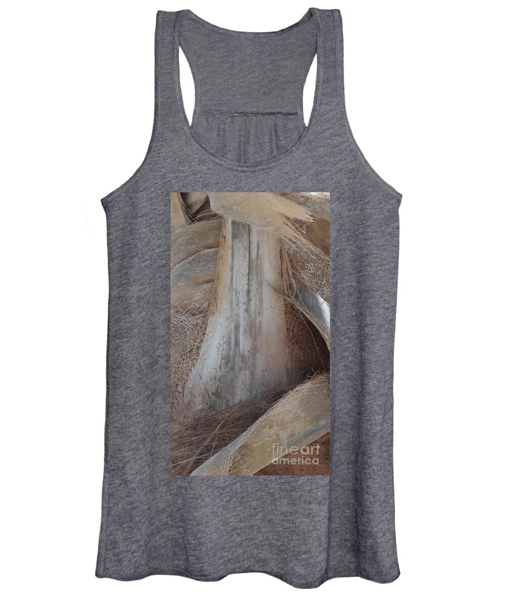 Palm Trunk Pattern Texture Women's Tank Top featuring the photograph Palm Series 1-1 by J Doyne Miller