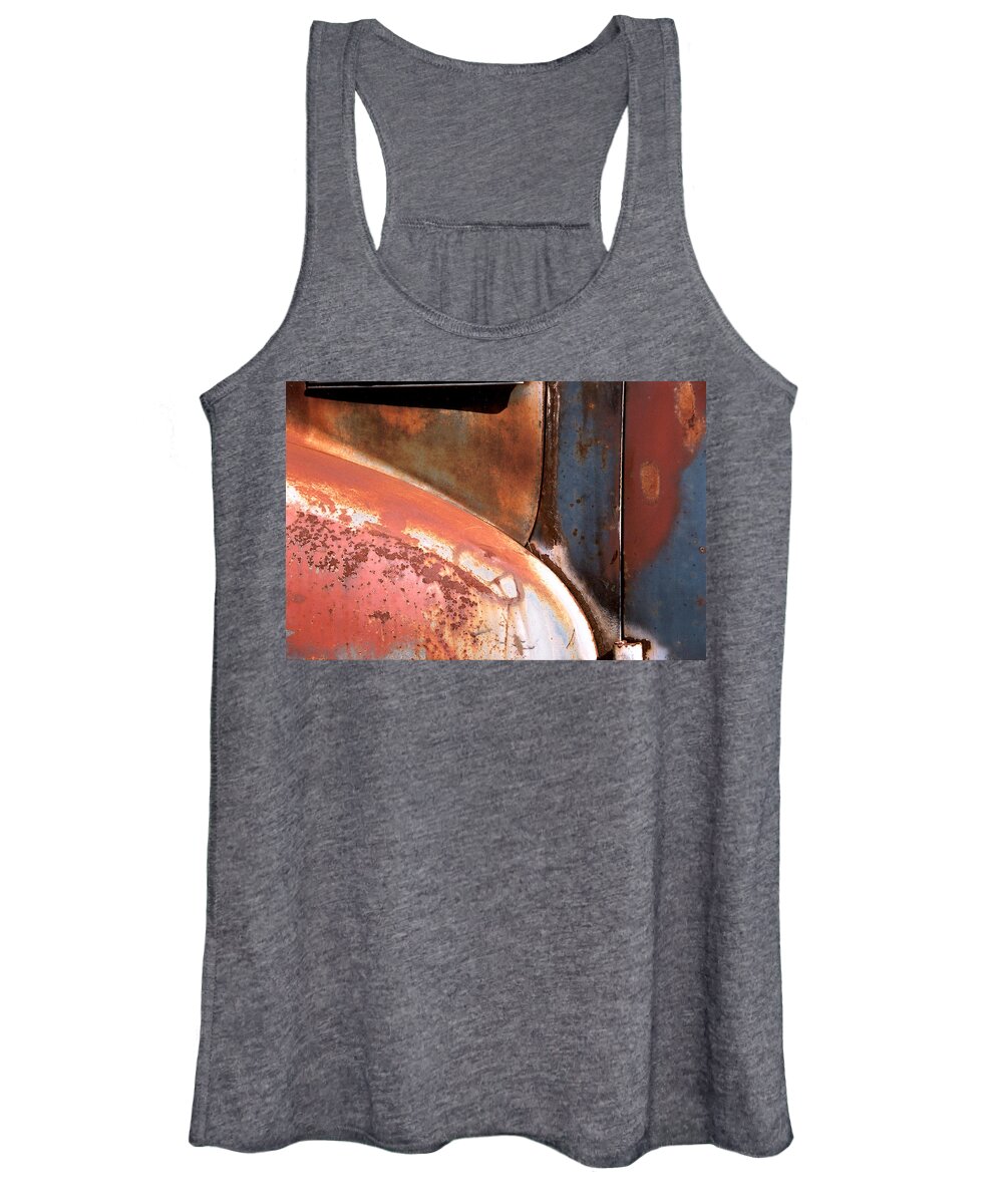 Abstract Women's Tank Top featuring the photograph Panel from Ole Bill by Steve Karol