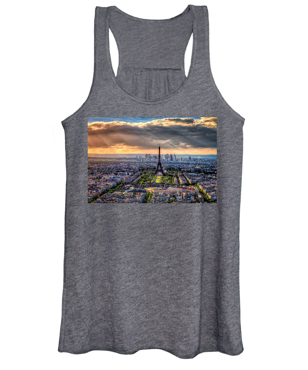 Europe Women's Tank Top featuring the photograph Paris from Above by Tim Stanley