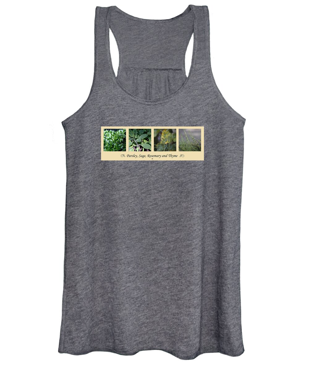 Herbs Women's Tank Top featuring the photograph Parsley Sage Rosemary and Thyme by John Meader
