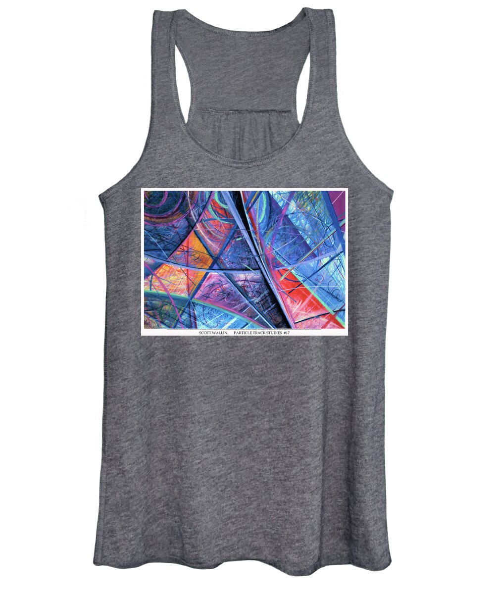 A Bright Women's Tank Top featuring the painting Particle Track Study Seventeen by Scott Wallin