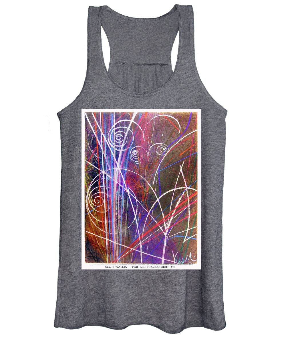 A Bright Women's Tank Top featuring the painting Particle Track Study Ten by Scott Wallin