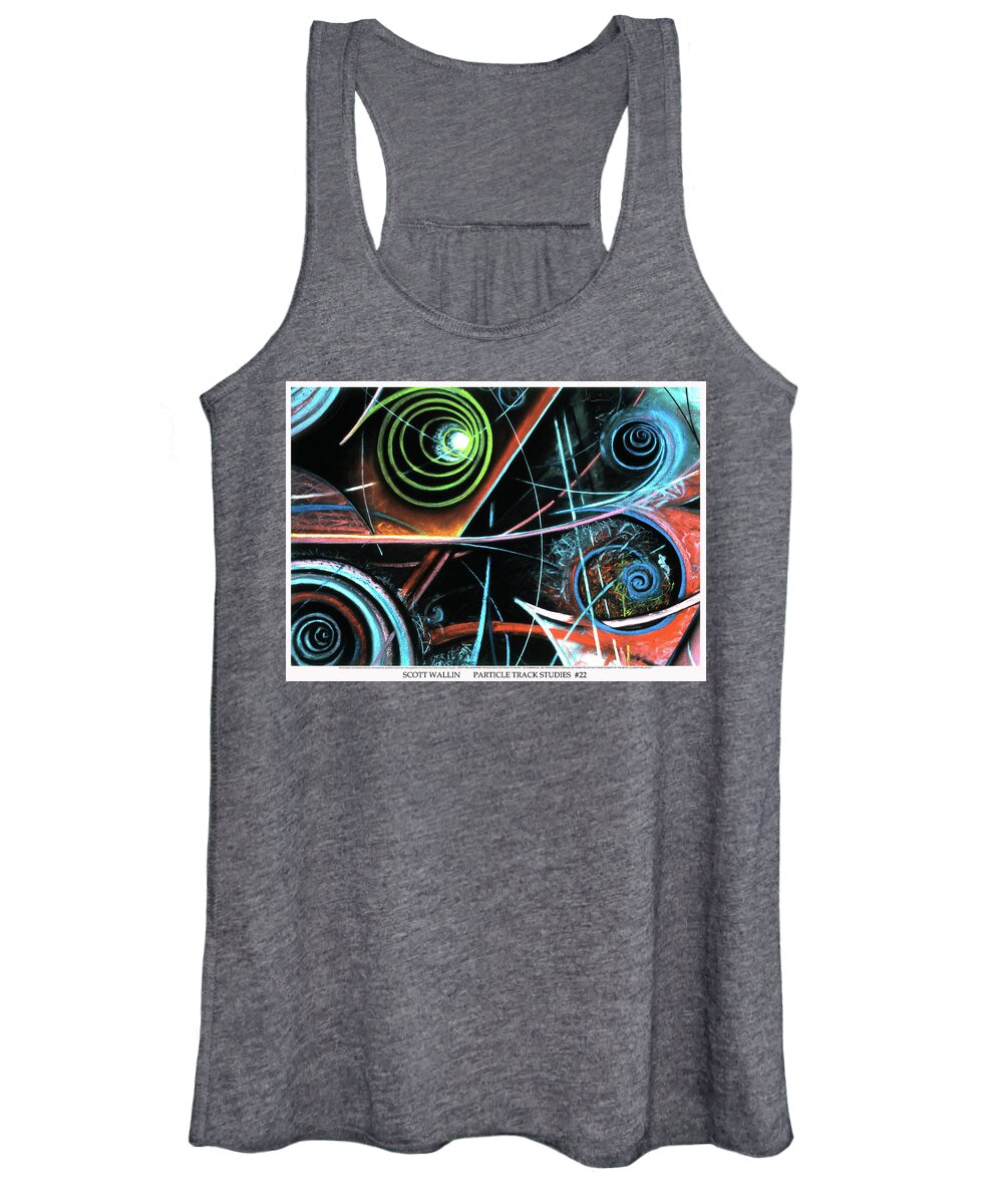 A Bright Women's Tank Top featuring the painting Particle Track Study Twenty-two by Scott Wallin