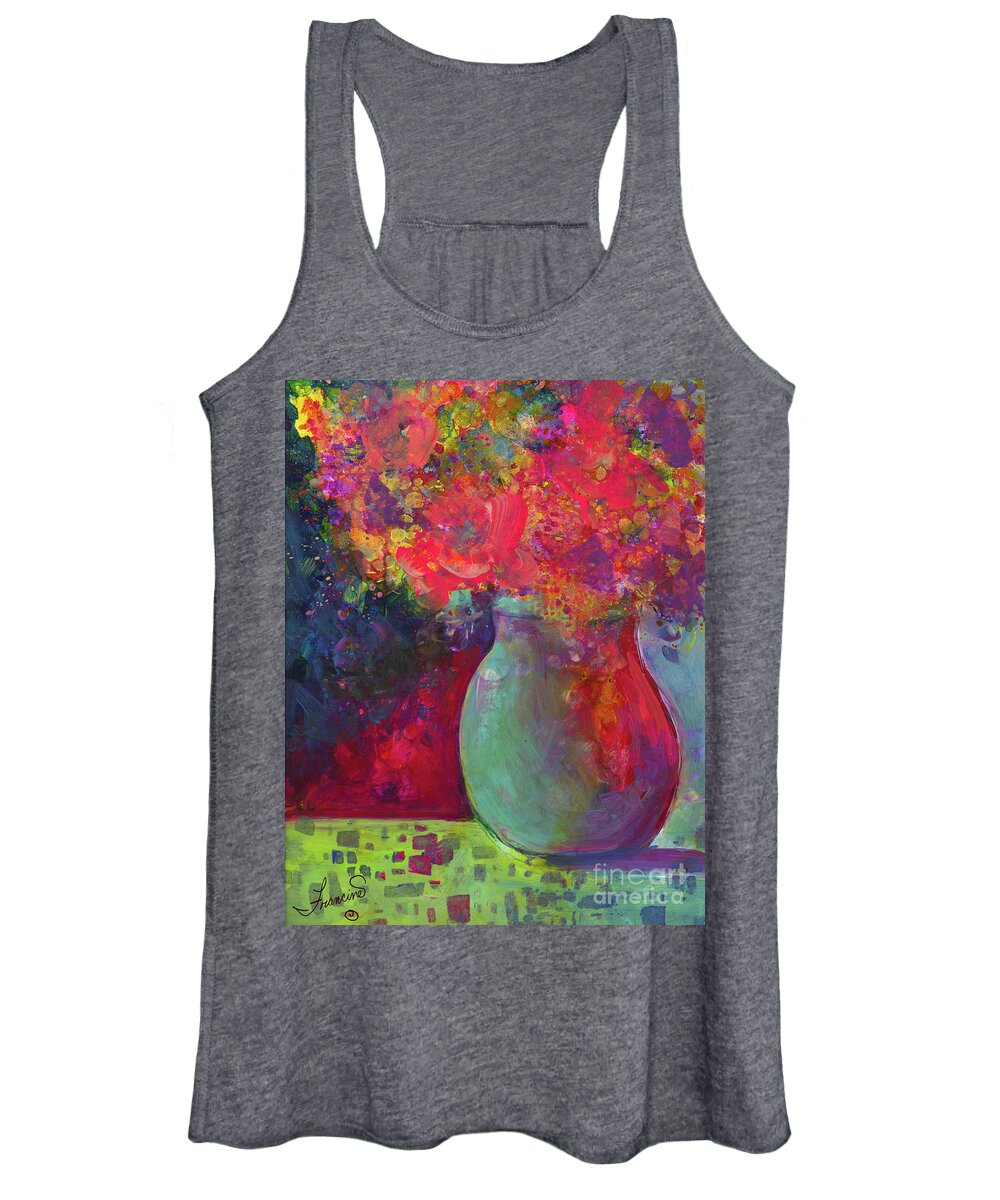  Alcohol Inks Women's Tank Top featuring the mixed media Party Mix by Francine Dufour Jones