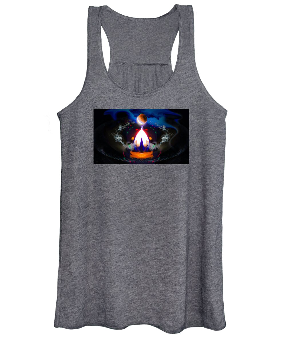 Moon Women's Tank Top featuring the photograph Passion Eclipsed by Glenn Feron