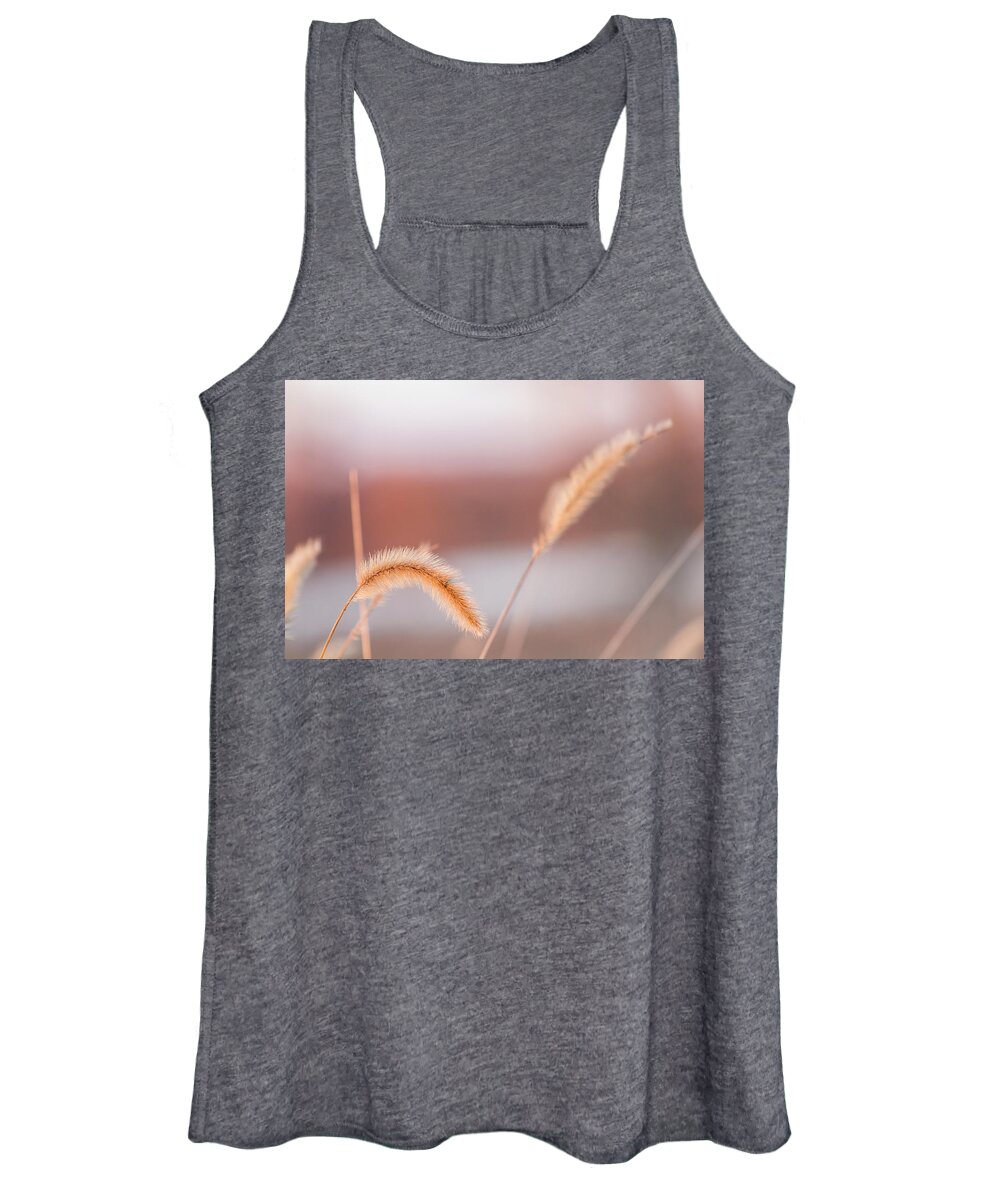 Weeds Women's Tank Top featuring the photograph Pastel Sunset by Holly Ross