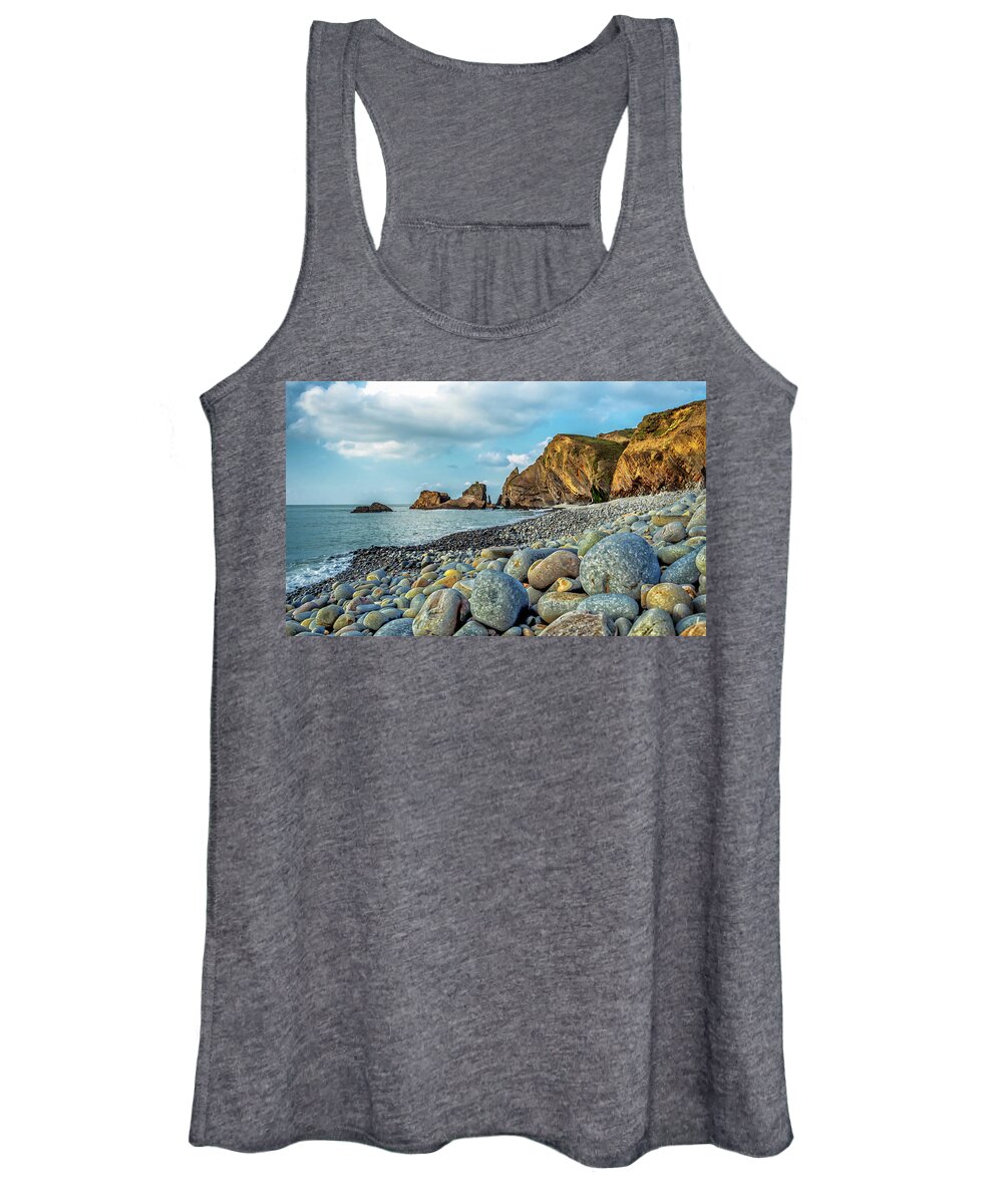 Pebbles Women's Tank Top featuring the photograph Pebbles on the Beach by Nick Bywater